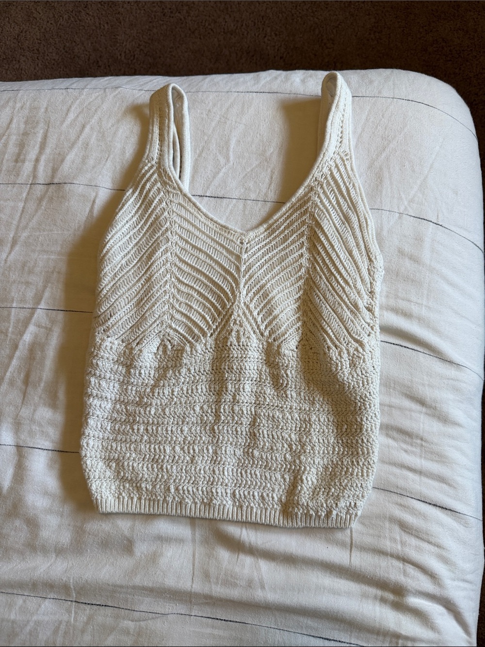 Abercrombie & Fitch Cream Knit Tank Top